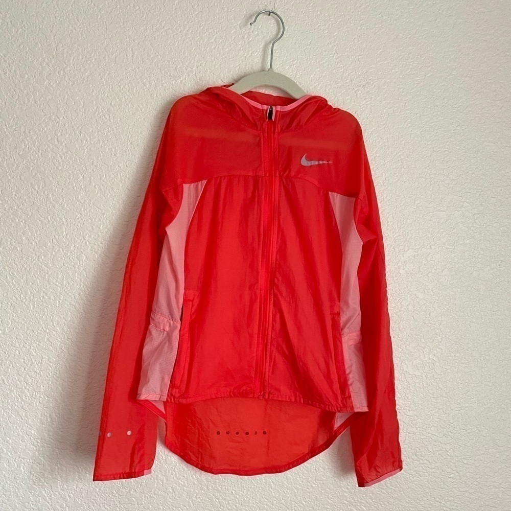 Nike Girls Impossibly Light Running Jacket S Orange Pink - Picture 3 of 13